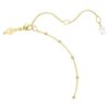 Collar Imber Y de corte redondo, blanco, chapado en tono dorado Collar Imber Y de corte redondo, blanco, chapado en tono dorado