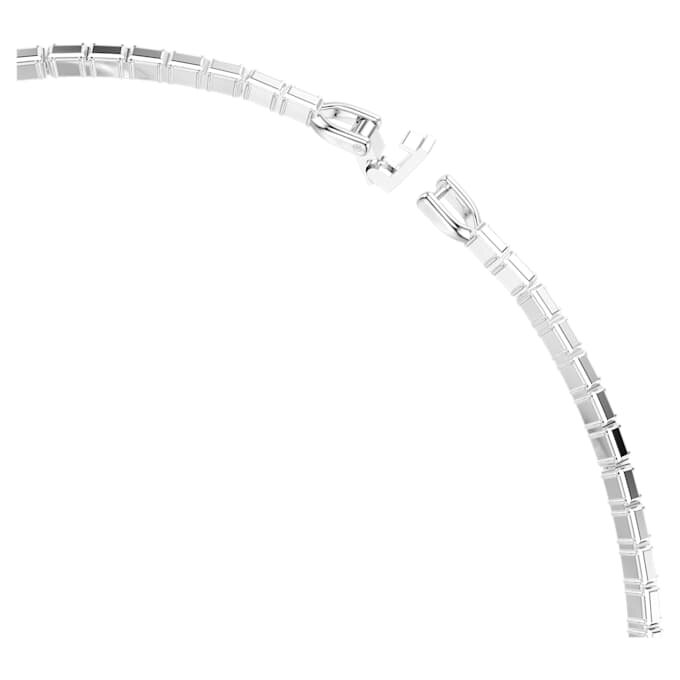 Collar Matrix con corte baguette, blanco, chapado en rodio Collar Matrix con corte baguette, blanco, chapado en rodio