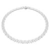Collar Matrix Tennis con corte en pera, blanco, chapado en rodio Collar Matrix Tennis con corte en pera, blanco, chapado en rodio