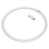 Collar Matrix Tennis con corte en pera, blanco, chapado en rodio Collar Matrix Tennis con corte en pera, blanco, chapado en rodio