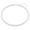 Collar Matrix Tennis con perlas de cristal, talla redonda, blanco, chapado en rodio Collar Matrix Tennis con perlas de cristal, talla redonda, blanco, chapado en rodio