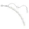 Collar Matrix Tennis con perlas de cristal, talla redonda, blanco, chapado en rodio Collar Matrix Tennis con perlas de cristal, talla redonda, blanco, chapado en rodio