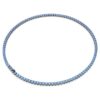 Collar Matrix Tennis, corte redondo, azul, chapado en rutenio Collar Matrix Tennis, corte redondo, azul, chapado en rutenio