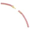Collar Matrix Tennis, corte redondo, rosa, chapado en tono dorado Collar Matrix Tennis, corte redondo, rosa, chapado en tono dorado