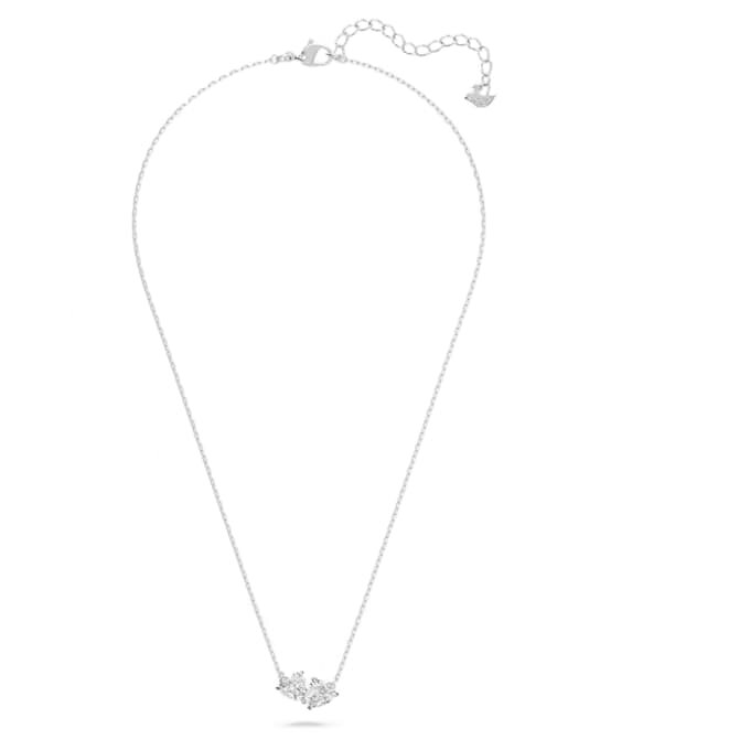 Collar Mesmera con corazón, blanco, chapado en rodio Collar Mesmera con corazón, blanco, chapado en rodio