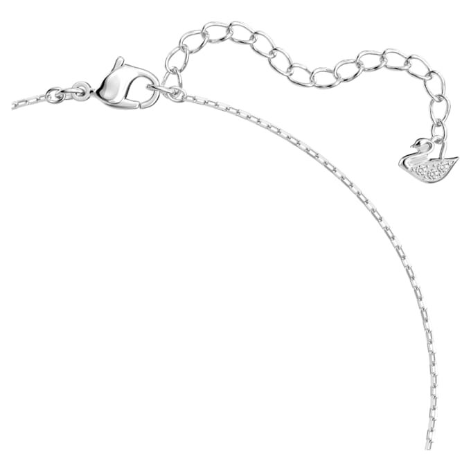 Collar Mesmera con corazón, blanco, chapado en rodio Collar Mesmera con corazón, blanco, chapado en rodio