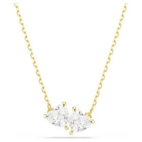 collar mesmera con corazn blanco chapado en tono dorado 2 280x280 - Collar Mesmera con coraz&oacute;n, blanco, chapado en tono dorado