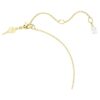 Collar Mesmera con corazón, blanco, chapado en tono dorado