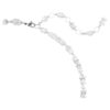 Collar Mesmera con cortes variados, blanco, chapado en rodio