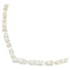 Collar Mesmera con cortes variados, blanco, chapado en tono dorado Collar Mesmera con cortes variados, blanco, chapado en tono dorado