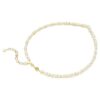 Collar Mesmera con cortes variados, blanco, chapado en tono dorado Collar Mesmera con cortes variados, blanco, chapado en tono dorado