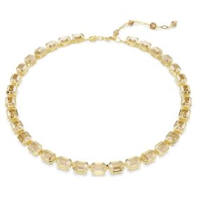 Collar Millenia con corte octogonal, amarillo, chapado en tono dorado Collar Millenia con corte octogonal, amarillo, chapado en tono dorado