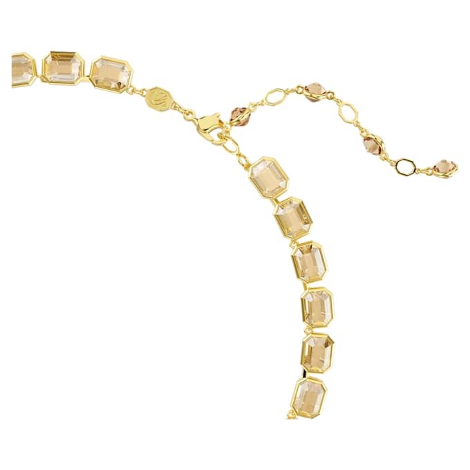 Collar Millenia con corte octogonal, amarillo, chapado en tono dorado Collar Millenia con corte octogonal, amarillo, chapado en tono dorado