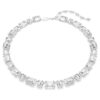 Collar Millenia con corte octogonal, blanco, chapado en rodio Collar Millenia con corte octogonal, blanco, chapado en rodio