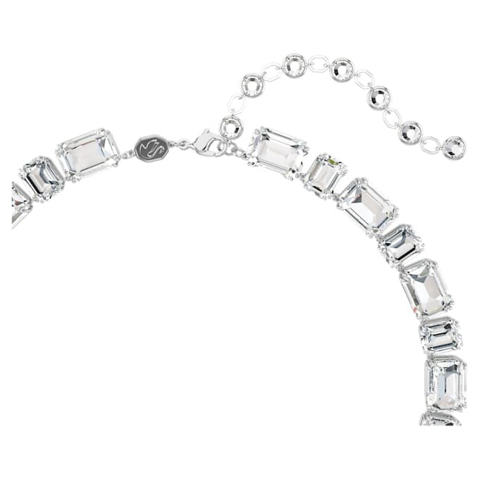 Collar Millenia con corte octogonal, blanco, chapado en rodio Collar Millenia con corte octogonal, blanco, chapado en rodio