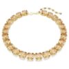 Collar Millenia con corte octogonal, color caramelo, chapado en tono dorado Collar Millenia con corte octogonal, color caramelo, chapado en tono dorado