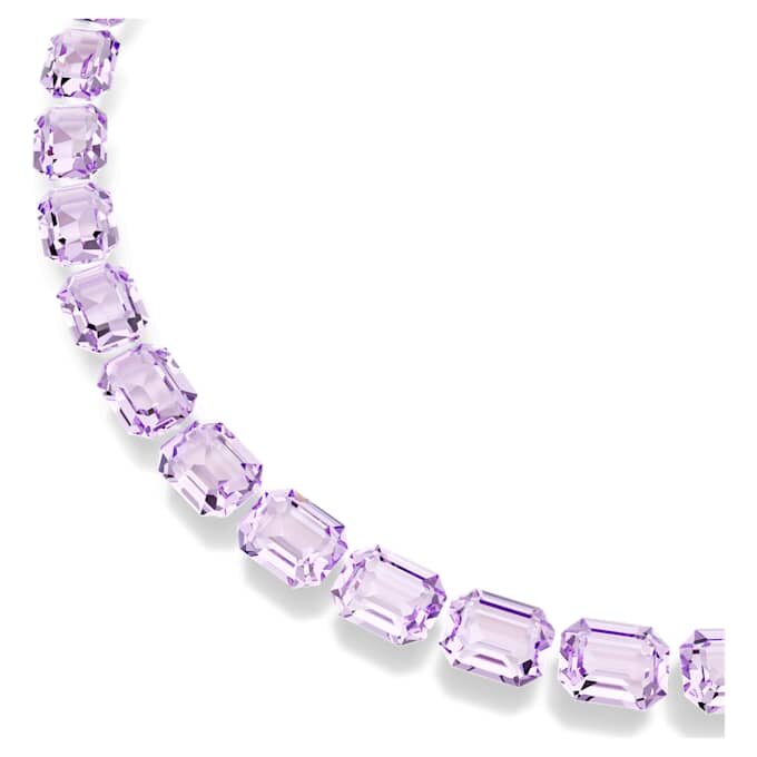 Collar Millenia con corte octogonal, morado, chapado en tono dorado Collar Millenia con corte octogonal, morado, chapado en tono dorado