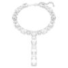 Collar Millenia con cortes variados, blanco, chapado en rodio Collar Millenia con cortes variados, blanco, chapado en rodio