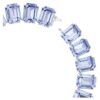 Collar Millenia con cristales extragrandes, talla octogonal, azul, chapado en rodio Collar Millenia con cristales extragrandes, talla octogonal, azul, chapado en rodio