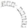 Collar Millenia con cristales extragrandes, talla octogonal, blanco, chapado en rodio Collar Millenia con cristales extragrandes, talla octogonal, blanco, chapado en rodio
