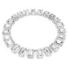 Collar Millenia con cristales extragrandes, talla octogonal, blanco, chapado en rodio Collar Millenia con cristales extragrandes, talla octogonal, blanco, chapado en rodio