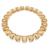 Collar Millenia con cristales extragrandes, talla octogonal, color caramelo, chapado en tono dorado Collar Millenia con cristales extragrandes, talla octogonal, color caramelo, chapado en tono dorado