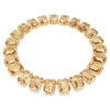 Collar Millenia con cristales extragrandes, talla octogonal, color caramelo, chapado en tono dorado Collar Millenia con cristales extragrandes, talla octogonal, color caramelo, chapado en tono dorado