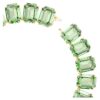 Collar Millenia con cristales extragrandes, talla octogonal, verde, chapado en tono dorado Collar Millenia con cristales extragrandes, talla octogonal, verde, chapado en tono dorado