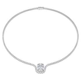 Collar Octagon con diamantes cultivados en laboratorio, 12,86 Ct en total, forma octogonal, oro blanco de 18 quilates Collar Octagon con diamantes cultivados en laboratorio, 12,86 Ct en total, forma octogonal, oro blanco de 18 quilates