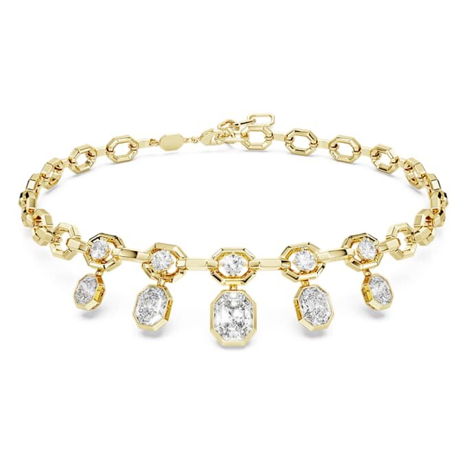 Collar octogonal con diamantes cultivados en laboratorio, 12,56 ct en total, formas variadas, oro amarillo de 18 quilates Collar octogonal con diamantes cultivados en laboratorio, 12,56 ct en total, formas variadas, oro amarillo de 18 quilates