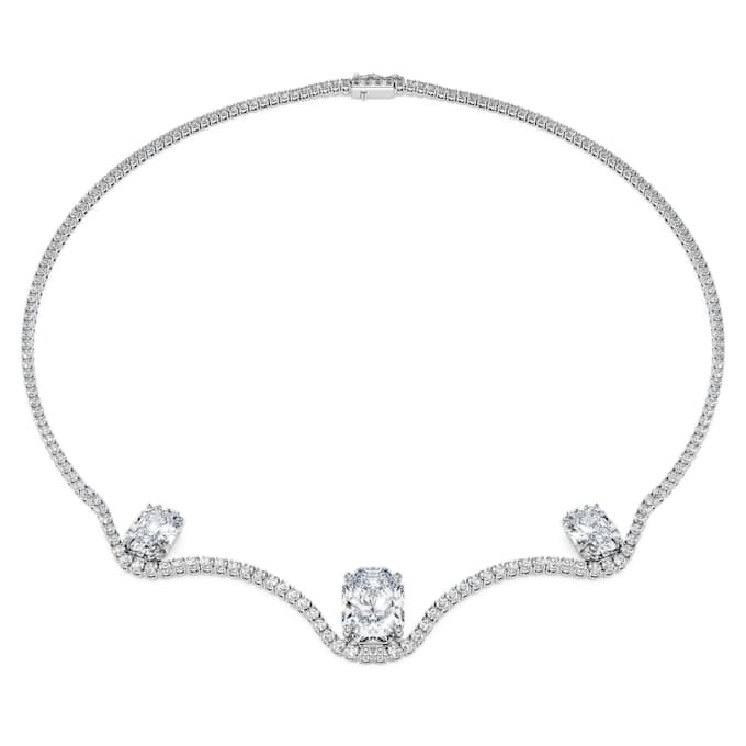 Collar octogonal con diamantes cultivados en laboratorio, 19,90 ct en total, forma octogonal, oro blanco de 18 quilates Collar octogonal con diamantes cultivados en laboratorio, 19,90 ct en total, forma octogonal, oro blanco de 18 quilates
