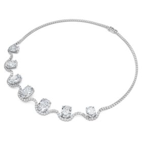 Collar octogonal con diamantes cultivados en laboratorio, 37,70 Ct en total, forma octogonal, oro blanco de 18 quilates Collar octogonal con diamantes cultivados en laboratorio, 37,70 Ct en total, forma octogonal, oro blanco de 18 quilates