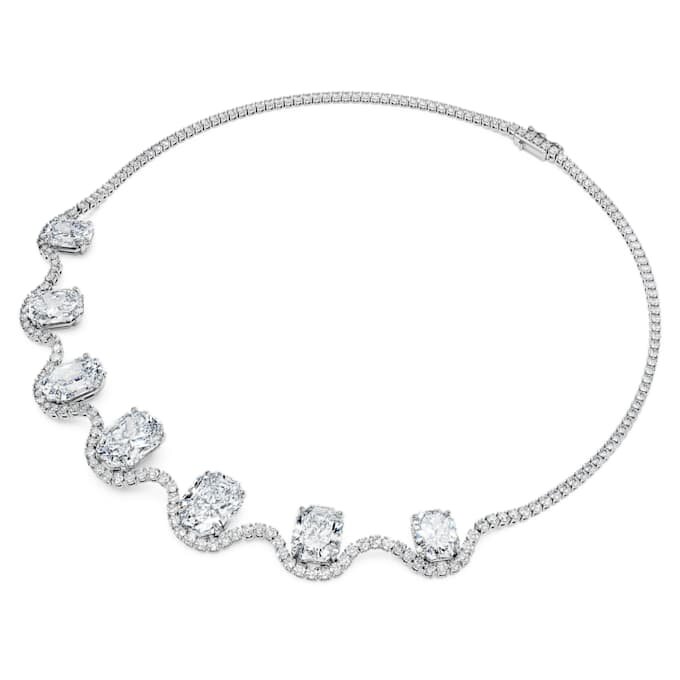 Collar octogonal con diamantes cultivados en laboratorio, 37,70 Ct en total, forma octogonal, oro blanco de 18 quilates Collar octogonal con diamantes cultivados en laboratorio, 37,70 Ct en total, forma octogonal, oro blanco de 18 quilates