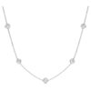 Collar octogonal con diamantes cultivados en laboratorio de 0,7 ct en total, forma redonda, plata de ley Collar octogonal con diamantes cultivados en laboratorio de 0,7 ct en total, forma redonda, plata de ley