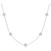 Collar octogonal con diamantes cultivados en laboratorio de 0,7 ct en total, forma redonda, plata de ley Collar octogonal con diamantes cultivados en laboratorio de 0,7 ct en total, forma redonda, plata de ley