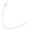 Collar «Snake Strandage» con perlas de cristal, cortes variados, Año de la Serpiente, blanco, chapado en rodio Collar «Snake Strandage» con perlas de cristal, cortes variados, Año de la Serpiente, blanco, chapado en rodio