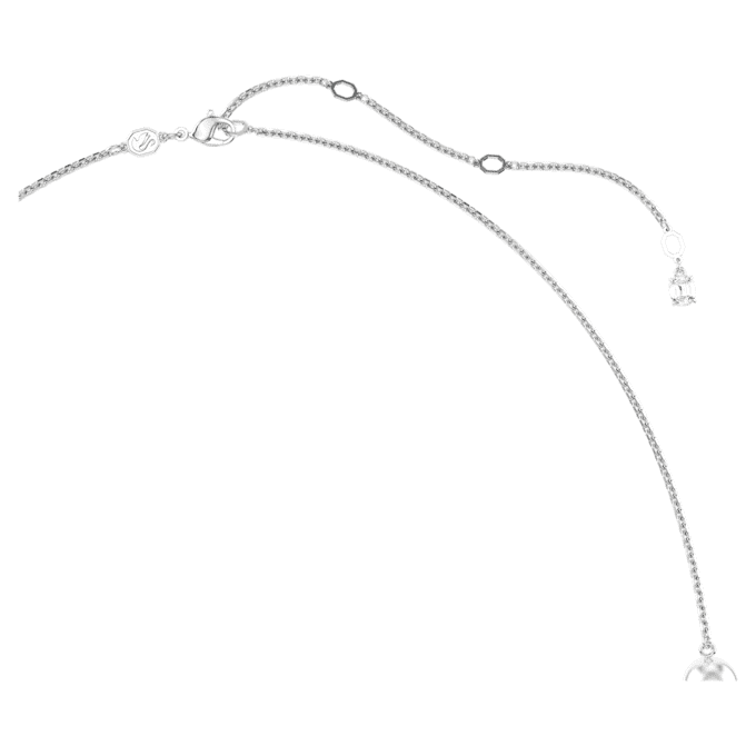 Collar «Snake Strandage» con perlas de cristal, cortes variados, Año de la Serpiente, blanco, chapado en rodio Collar «Snake Strandage» con perlas de cristal, cortes variados, Año de la Serpiente, blanco, chapado en rodio