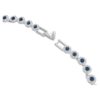 Collar Una Angelic, corte redondo, azul, chapado en rodio Collar Una Angelic, corte redondo, azul, chapado en rodio