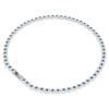 Collar Una Angelic, corte redondo, azul, chapado en rodio Collar Una Angelic, corte redondo, azul, chapado en rodio