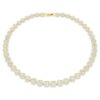 Collar Una Angelic, corte redondo, blanco, chapado en tono dorado Collar Una Angelic, corte redondo, blanco, chapado en tono dorado