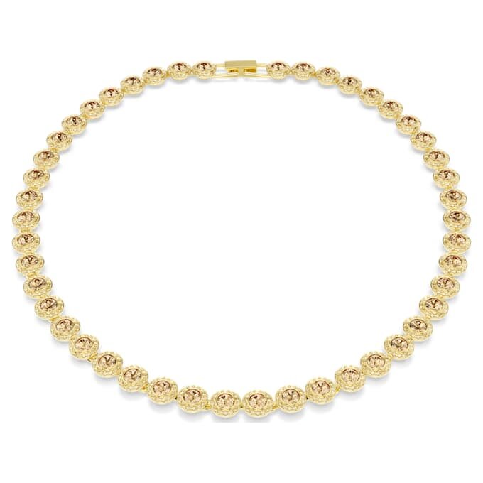 Collar Una Angelic, corte redondo, color caramelo, chapado en tono dorado Collar Una Angelic, corte redondo, color caramelo, chapado en tono dorado