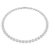 Collar Una Angelic, corte redondo, mediano, blanco, chapado en rodio Collar Una Angelic, corte redondo, mediano, blanco, chapado en rodio
