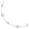 Collar Una Angelic, corte redondo, motivos a doble cara, blanco, chapado en rodio Collar Una Angelic, corte redondo, motivos a doble cara, blanco, chapado en rodio