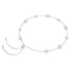 Collar Una Angelic, corte redondo, motivos a doble cara, blanco, chapado en rodio Collar Una Angelic, corte redondo, motivos a doble cara, blanco, chapado en rodio