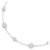 Collar Una Angelic, corte redondo, motivos a doble cara, blanco, chapado en rodio Collar Una Angelic, corte redondo, motivos a doble cara, blanco, chapado en rodio