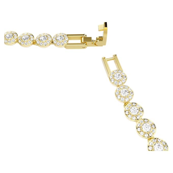 Collar Una Angelic, corte redondo, pequeño, blanco, chapado en tono dorado Collar Una Angelic, corte redondo, pequeño, blanco, chapado en tono dorado
