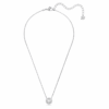 Collar «Una» de corte redondo, blanco, chapado en rodio Collar «Una» de corte redondo, blanco, chapado en rodio