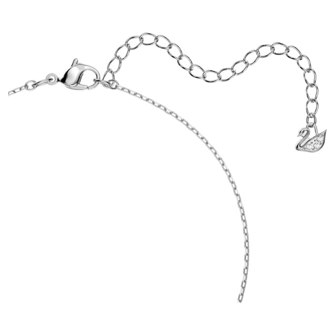 Collar «Una» de corte redondo, blanco, chapado en rodio Collar «Una» de corte redondo, blanco, chapado en rodio