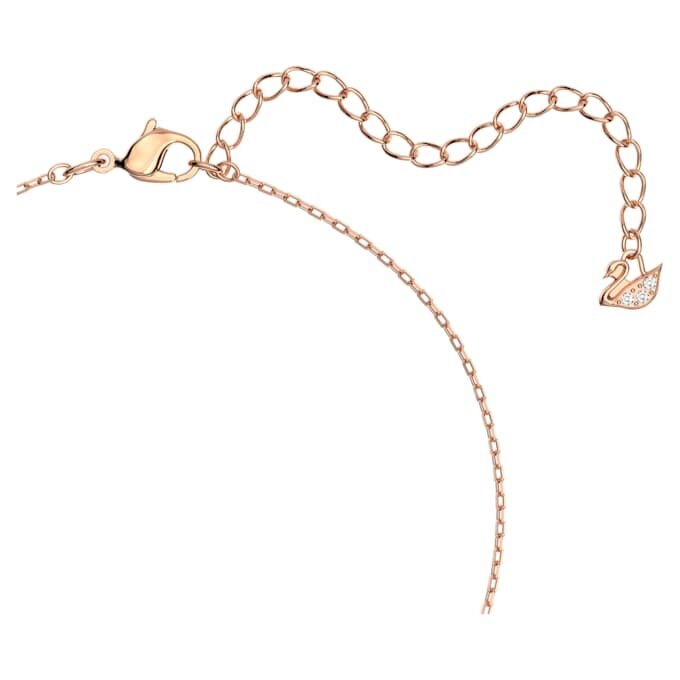 Collar «Una» de corte redondo, blanco, chapado en tono oro rosa Collar «Una» de corte redondo, blanco, chapado en tono oro rosa