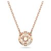 Collar «Una» de corte redondo, blanco, chapado en tono oro rosa Collar «Una» de corte redondo, blanco, chapado en tono oro rosa